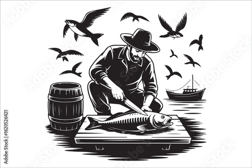 A Fisherman's Silhouette