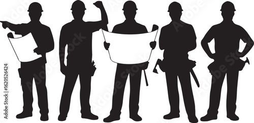 American Worker Silhouette Illustration

Hardworking Laborer Silhouette Vector

Construction Worker with Tools Silhouette

Strong American Worker Outline Art

Industrial Worker Silhouette Design