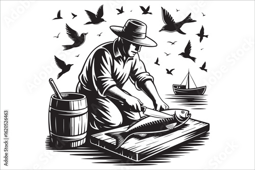 A Fisherman's Silhouette