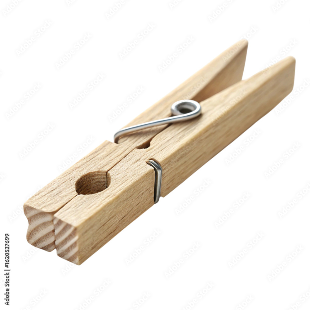 Natural wood clothespin isolated on transparent background Natural wood clothespin isolated on transparent background