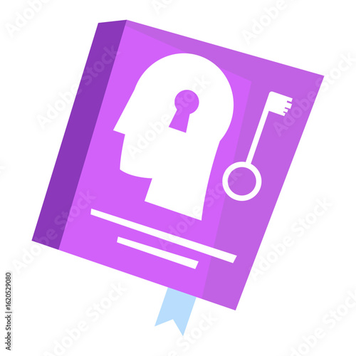 Unlocking the mind with knowledge book and key concept vectors.