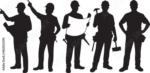 American Worker Silhouette Illustration

Hardworking Laborer Silhouette Vector

Construction Worker with Tools Silhouette

Strong American Worker Outline Art

Industrial Worker Silhouette Design