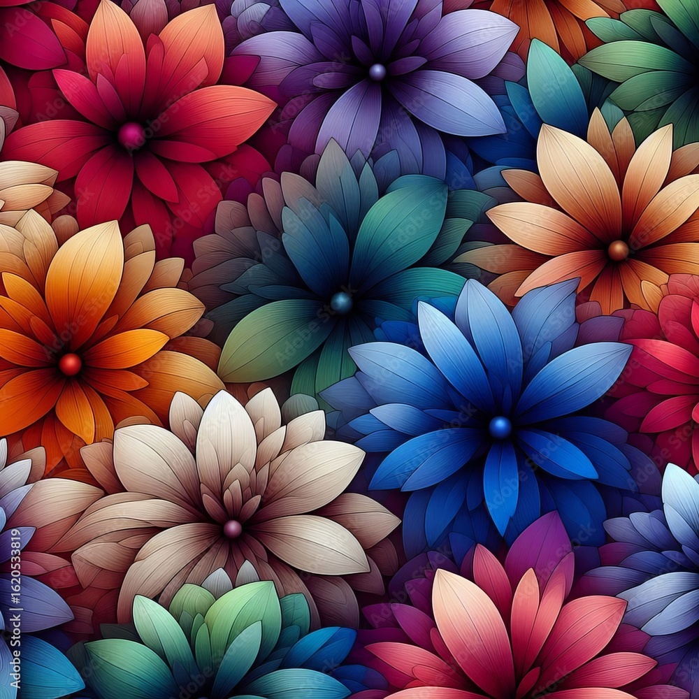 custom made wallpaper toronto digitalFlowers filled within each petal