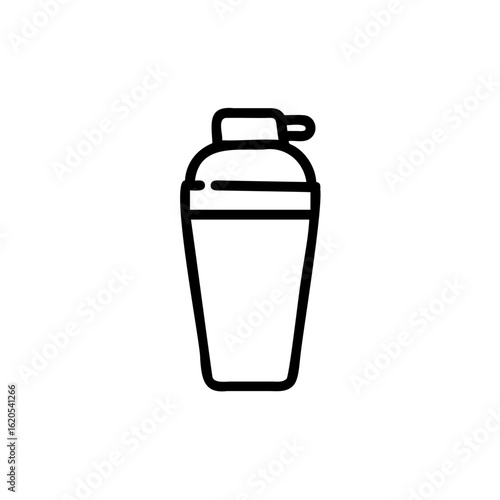 Outline cocktail shaker icon on drink alcohol