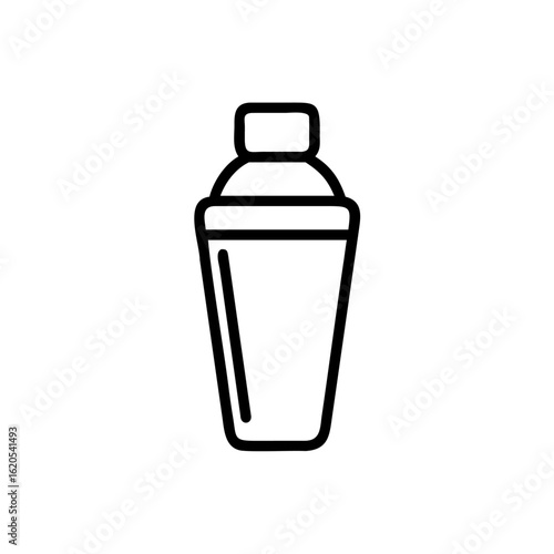 Outline cocktail shaker icon on drink beverage