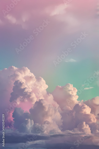 Sun shining through clouds in the blue sky