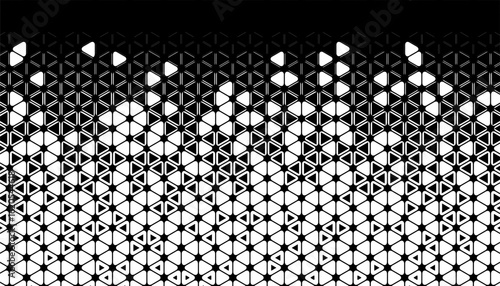 Black and white abstract transition pattern with grunge effect for modern background or design element. Vector Format Illustration 