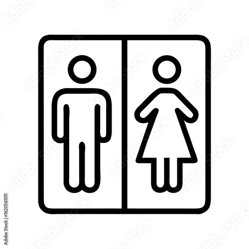 WC icon set. Toilet, restroom, man and woman, bathroom, disabled, dumpster, toilet paper, toilet, unisex, washroom , infant - stock vector.