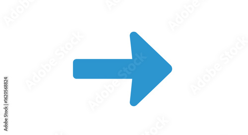 A simple blue arrow pointing to the right on a white background is visually represented here clearly