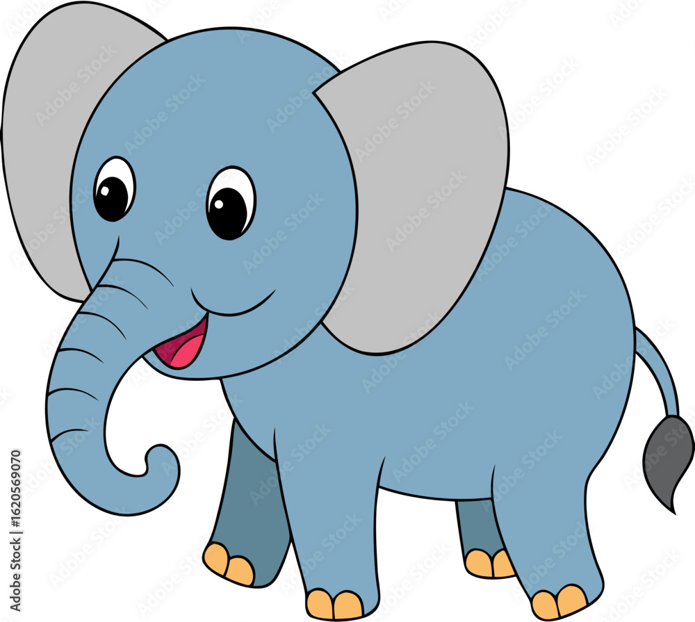 Fototapeta premium baby elephant cartoon