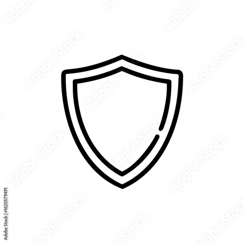 Free Download Outline shield symbol on protection security - GFXLoad