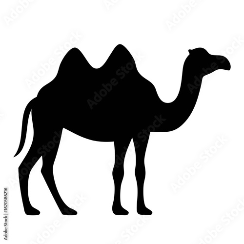 Arabian camel dromedary silhouette vector isolated illustration stock illustration