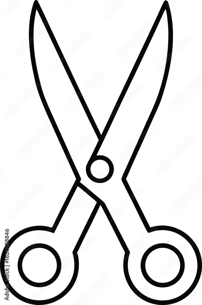 scissors icon outline vector illustration on transparent background scissors icon outline vector illustration on transparent background