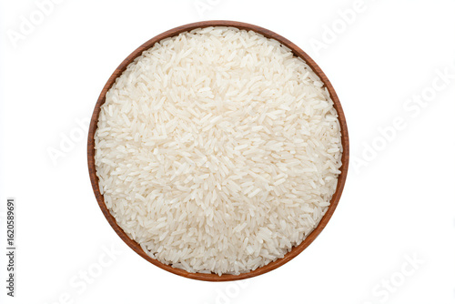 a bowl of rice on a white background