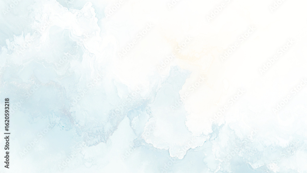 Fototapeta premium High Quality Abstract Watercolor Design in Blue-sky Tones with Natural Paint Flow Effects. Abstract watercolor paint background.