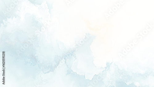High Quality Abstract Watercolor Design in Blue-sky Tones with Natural Paint Flow Effects. Abstract watercolor paint background.