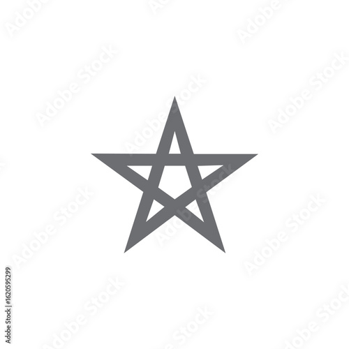 Modern and minimalist vector and abstract logo Unique star logo