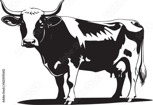 The Vector cow image for print