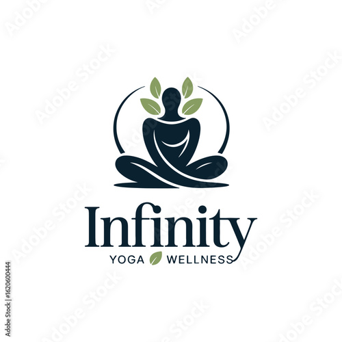Modern and minimalist vector and abstract logo Unique yoga logo
