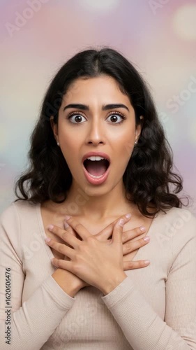 surprised young woman