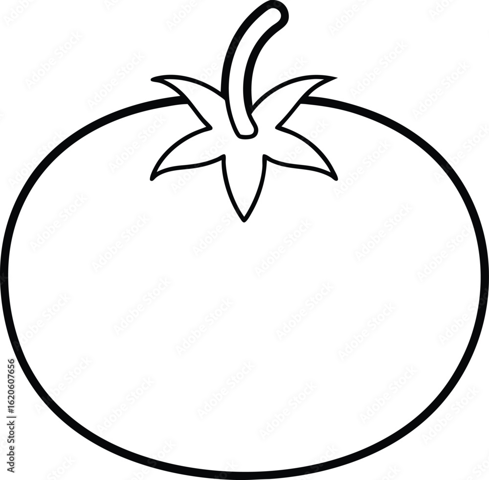 Obraz premium tomato icon outline vector illustration on transparent background