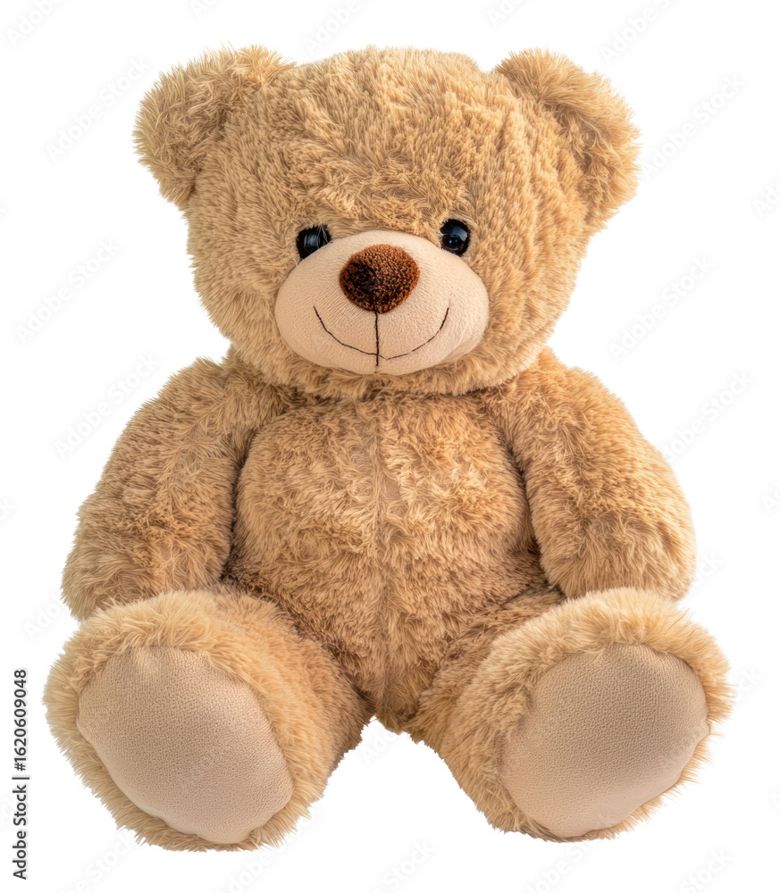 Obraz premium PNG Light brown fluffy teddy bear toy cute children's.
