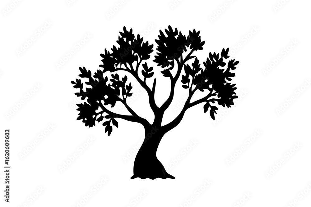 Obraz premium Blue Olive Tree Silhouette nature