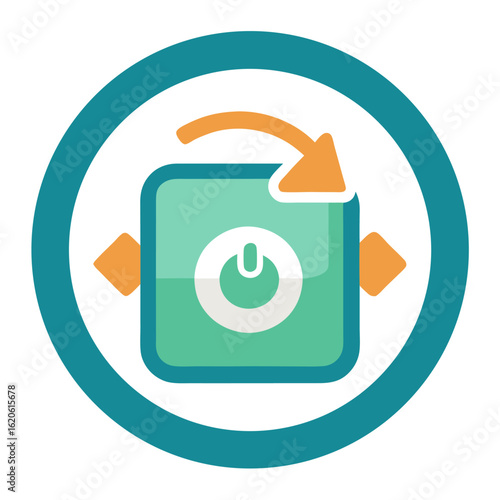 Refund vector icon on white background.