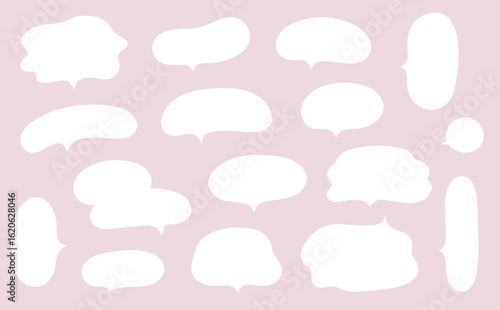 ゆるい手書きのシンプルで可愛い吹き出しセット