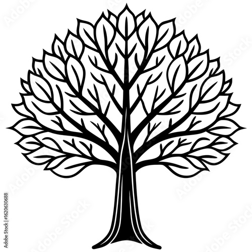 Minimal 3D Tree on White