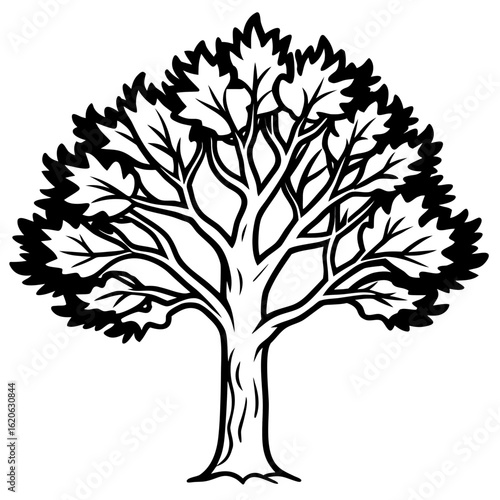 Minimal 3D Tree on White