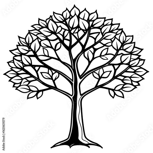 Minimal 3D Tree on White