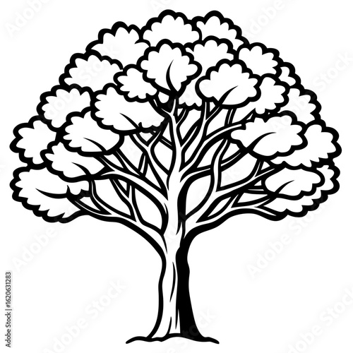 Minimal 3D Tree on White