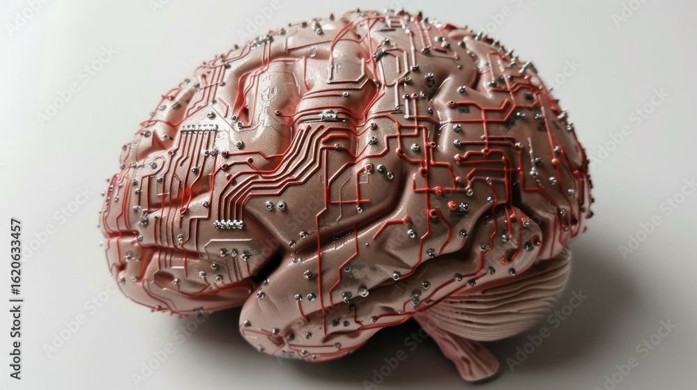 Fototapeta premium Human brain circuitry model