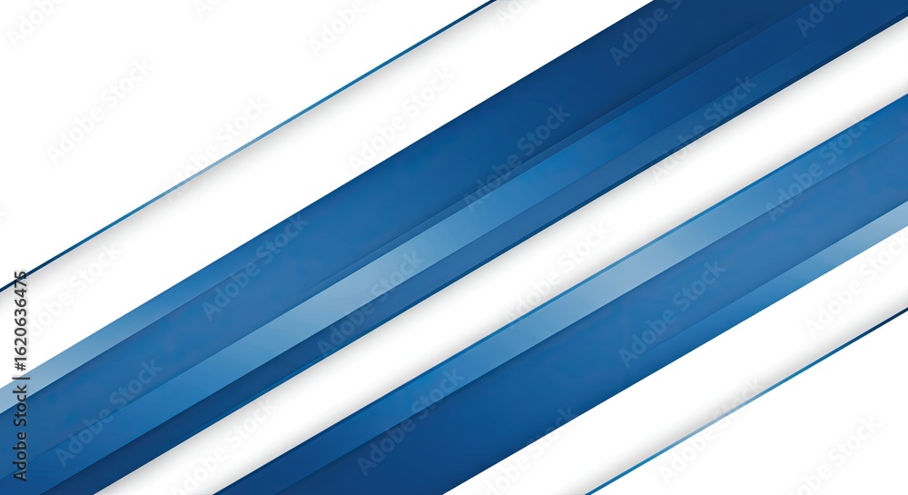 Fototapeta premium Abstract geometric background with blue and white diagonal stripes design