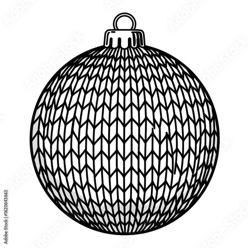 Ornament with knitted pattern hanging decoration art silhouette
