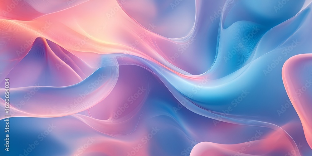 Obraz premium flowing, liquid-like abstract forms, soft gradients and gentle curves merging into a seamless fluid background