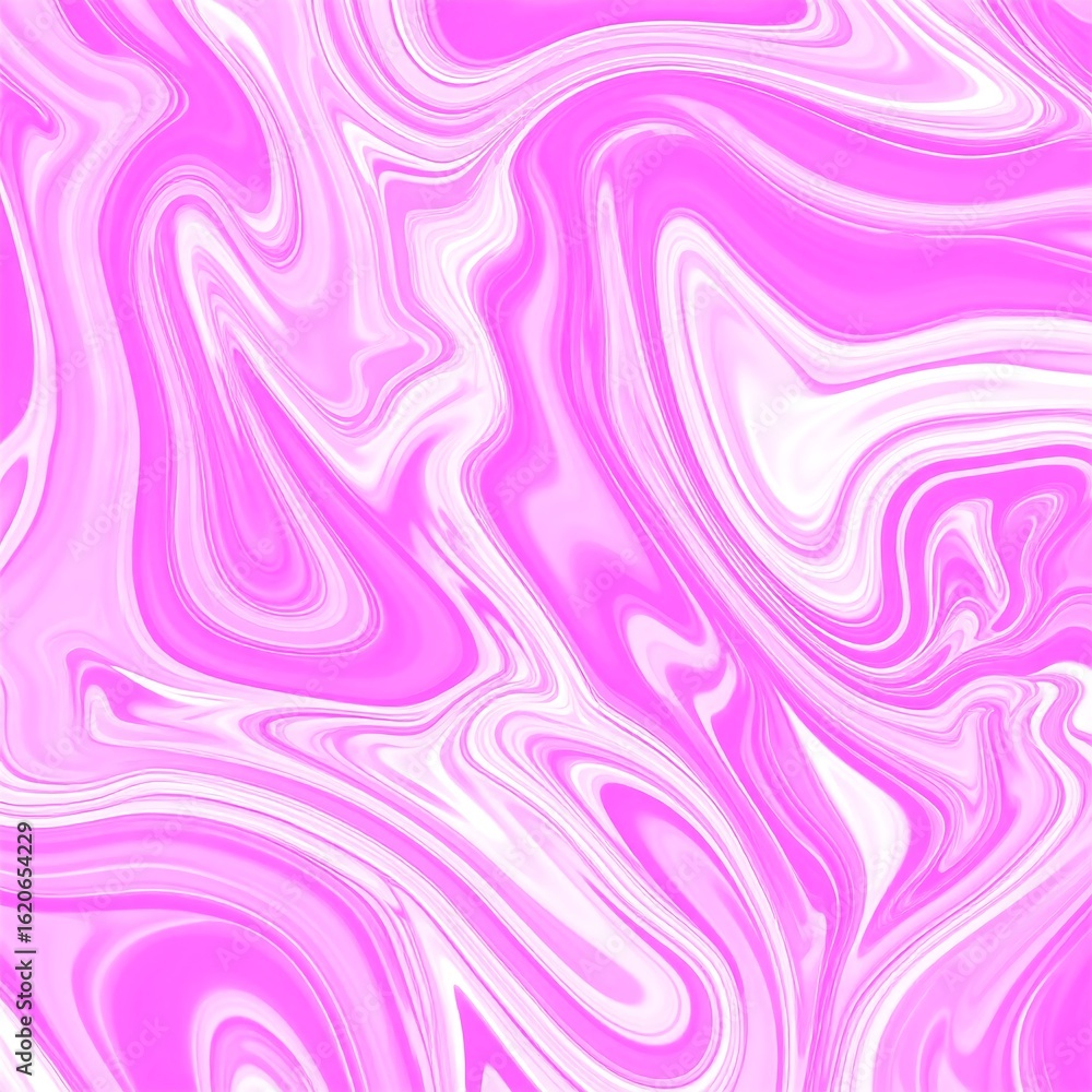 Fototapeta premium Abstract, swirling, pink and white marble pattern