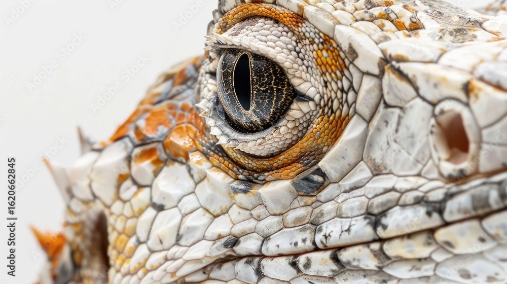 Fototapeta premium Lizard head closeup detail