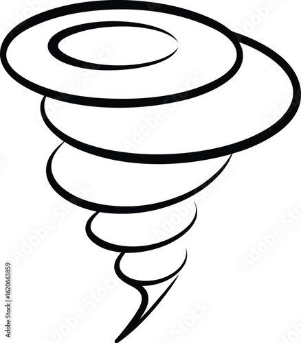 tornado spin icon line art vector on transparent background