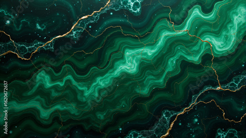 Elegant Green Marble Pattern for Design