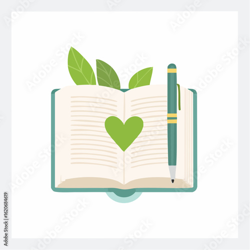 Journaling-Notizbuch mit Stift – Symbol für Achtsamkeit und Selbstreflexion