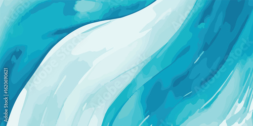 Modern watercolor wave background with pastel blue and green gradients. Perfect for spa branding, social media graphics, and serene designs.