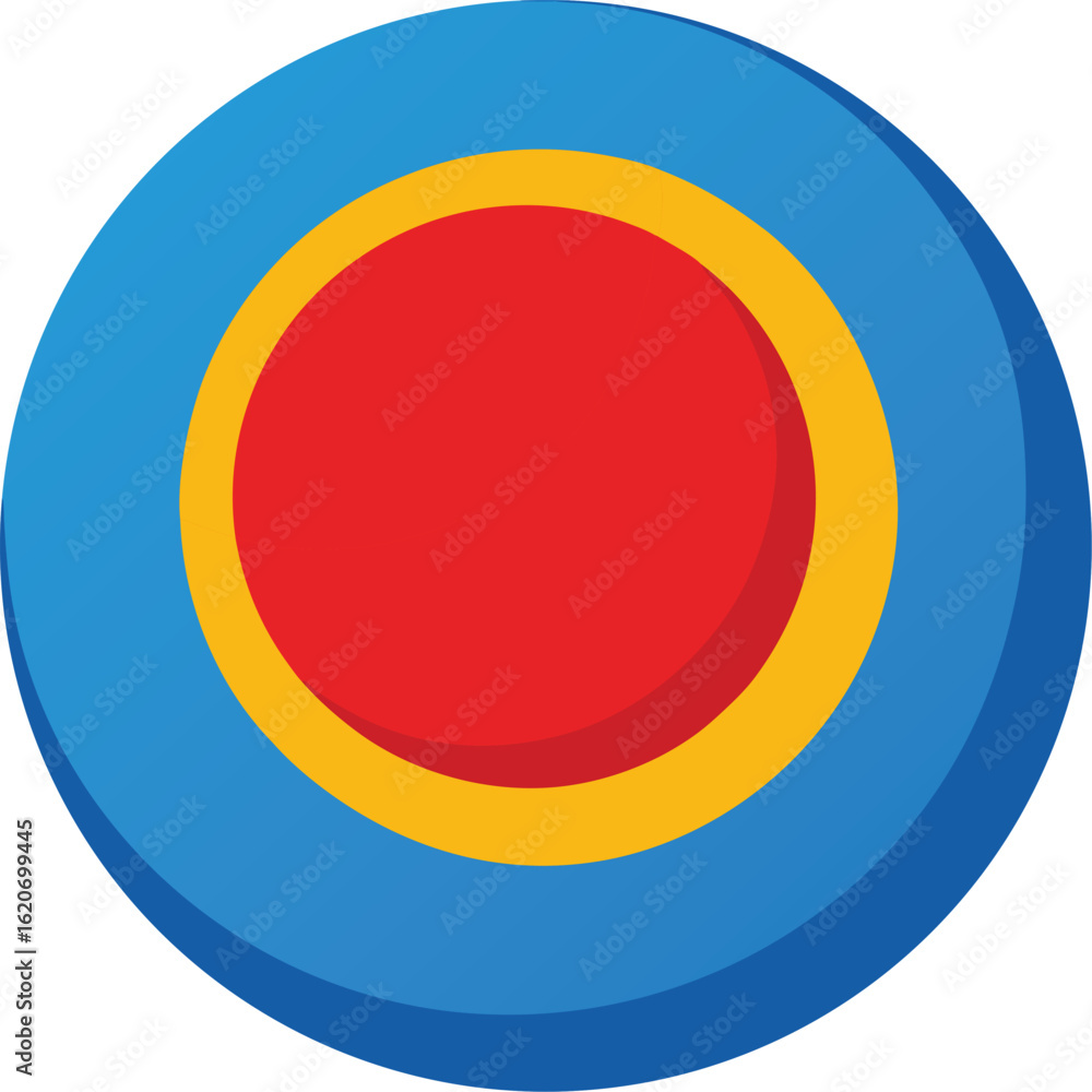 Obraz premium Button colorful vector on a white background