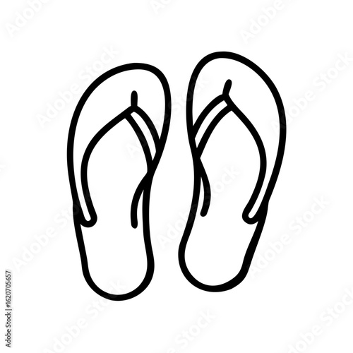 flip flops isolated on white