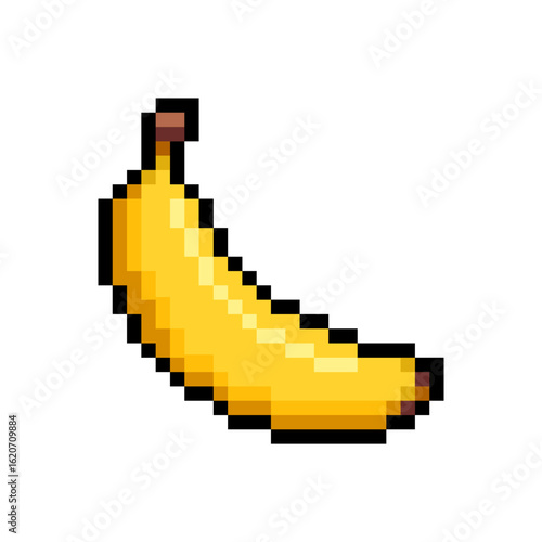 Whole Banana Pixel Icon - Retro Pixel Style