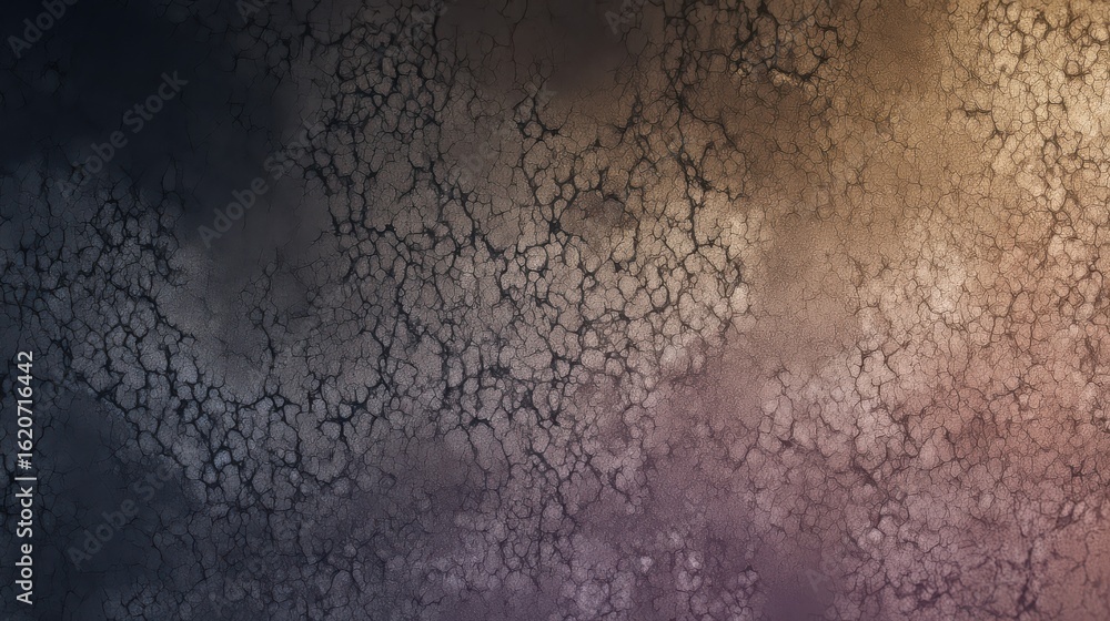 Obraz premium Cracked surface forming an intricate abstract pattern with dark and light tones