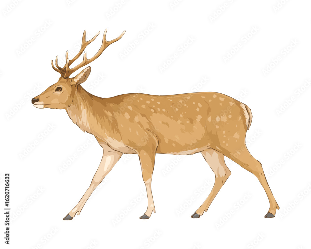 Fototapeta premium deer isolated on white background