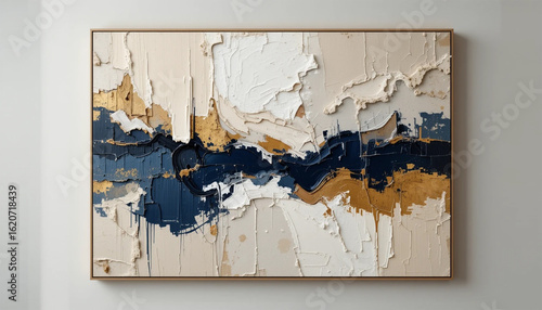 abstract painting with heavy texture