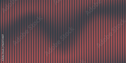 Vertical lines vector halftone pattern smooth curved structure red black abstract background. Retro styled linear half tone graphics backdrop perfect for technology-inspired design and visual effects